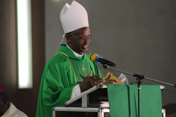 Richard Kuuia Cardinal Baawobr, speaking at the conclusion Mass of their 19th Plenary Assembly at the Holy Spirit Cathedral of the Archdiocese of Accra on 31 July 2022. Credit: ACI Africa