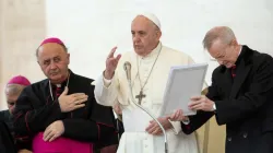 Pope Francis in St. Peter's Square Nov. 13, 2019. Credit: Daniel Ibanez/CNA.