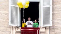 Pope Francis at the end of the Angelus address Jan. 26, 2020. Credit: Daniel Ibanez/CNA.