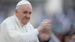 Pope Francis in St. Peter's Square on April 18, 2022. Daniel Ibanez/CNA