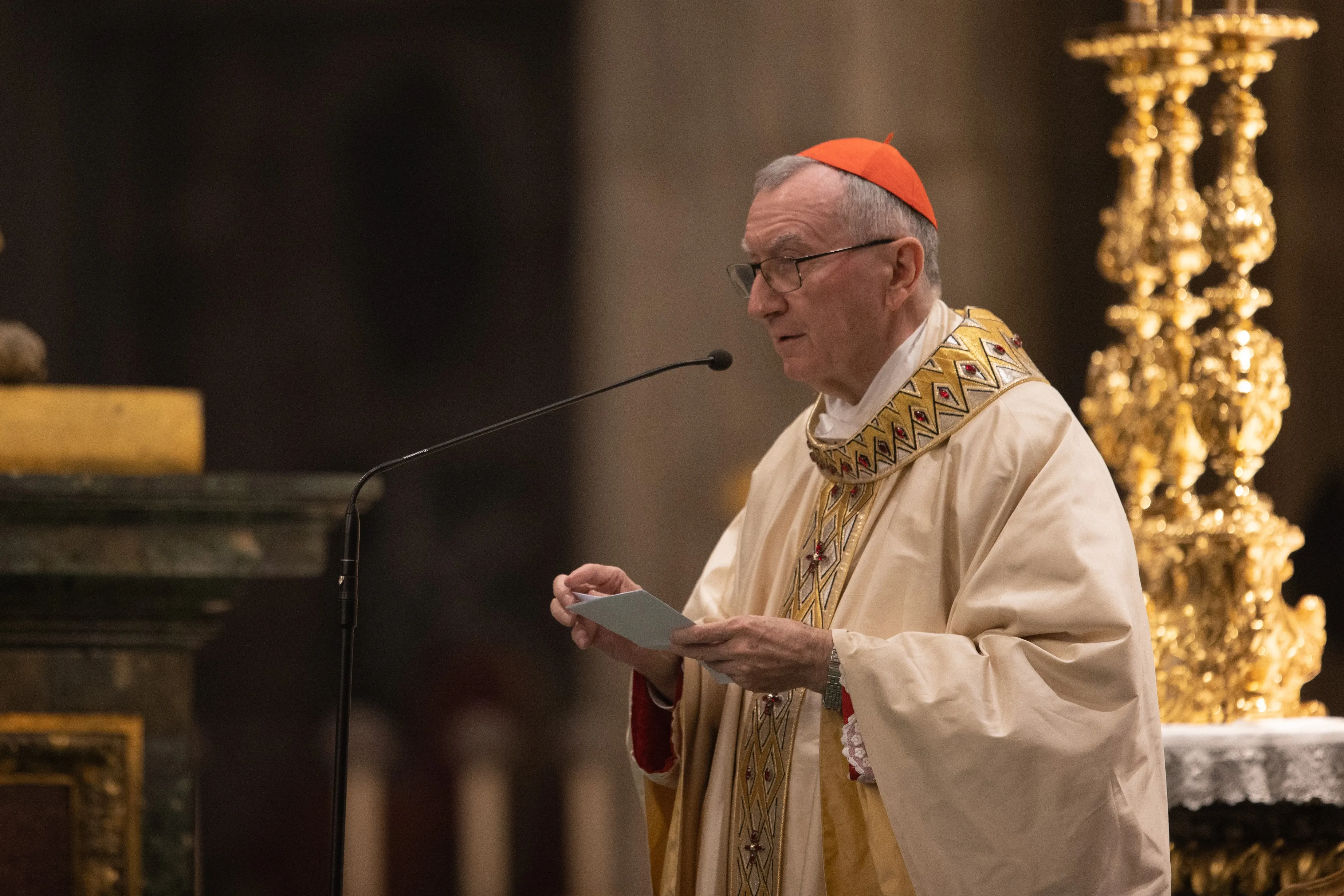 Mass for peace in Ukraine on Thursday in the Basilica of St. Mary Major in Rome, Nov. 17, 2022