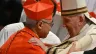 Pope Francis speaks to Archbishop William Seng Chye Goh (left) after he elevated him to cardinal during a consistory to create 20 new cardinals on Aug. 27, 2022, at St. Peter’s Basilica at the Vatican. / Credit: Alberto Pizzoli