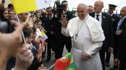 Pope Francis greets pilgrims near the Shrine of Our Lady of Fatima during the 100th anniversary celebration of the Fatima apparitions on May 12, 2017. | LUSA Press Agency