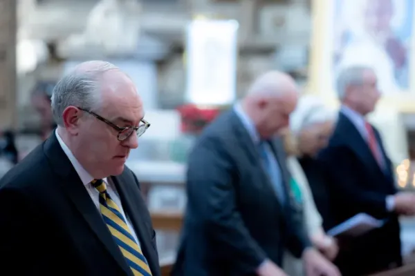 Michael Warsaw attends a Solemn Mass for the 100th birthday of Mother Angelica in Rome, April 20, 2023. | Credit: Daniel Ibañez/CNA