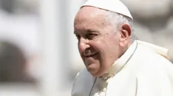 Pope Francis at the general audience in St. Peter's Square on June 28, 2023. | Daniel Ibanez/CNA