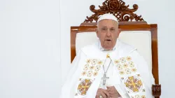 Pope Francis celebrates a Papal Mass at Gelora Bung Karno Stadium in Jakarta on Thursday, Sept. 5, 2024. / Credit: Daniel Ibáñez/CNA