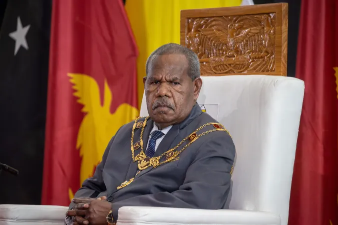 Governor General Sir Bob Bofeng Dadae at APEC Haus in Port Moresby, Papua New Guinea, Sept. 7, 2024.