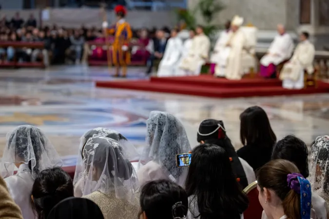 Faithful young Catholics participate in holy Mass for the solemnity of Christ the King, presided over by Pope Francis in St. Peter’s Basilica on Nov. 24, 2024, marking the conclusion of the Church’s liturgical year and the annual observance of World Youth Day.