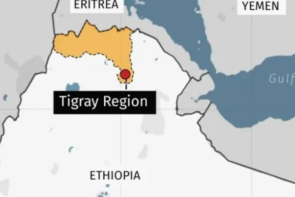 Map Showing Ethiopia's Tigray region. Credit: Public Domain