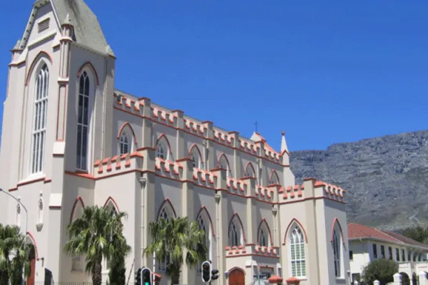 The iconic Cathedral of Our Lady of the Flight into Egypt, Cape Town where there was robbery and vandalism on April 18, 2020.