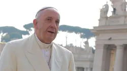 Pope Francis pictured in St. Peter’s Square March 16, 2016. Credit: Daniel Ibáñez/CNA.