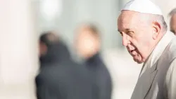 Pope Francis greets pilgrims after the Wednesday general audience in St. Peter's Square, Dec. 4, 2019. Credit: Daniel Ibáñez/CNA.