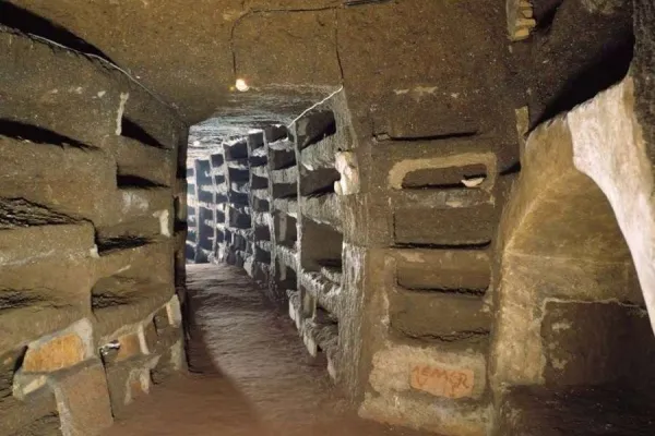 Pope Francis Celebrates All Souls' Day Mass in Rome Catacombs