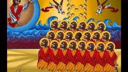 Icon of the 21 Martyrs of Libya. Image courtesy of Tony Rezk, via tonyrezk.blogspot.com