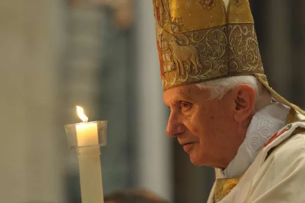 Pope Emeritus Benedict XVI on April 7, 2012. Credit: Vatican Media.