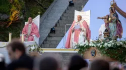 Pope Francis presides over Holy Mass on Gaudete Sunday on the island of Corsica, Sunday, Dec. 15, 2024 / Credit: Daniel Ibáñez/CNA