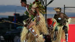 Aboriginal dancers perform an Indigenous welcome ceremony at the opening Mass formally celebrating the start of World Youth Day 2008 at Barangaroo on July 15, 2008, in Sydney. / Credit: Sergio Dionisio/Getty Images