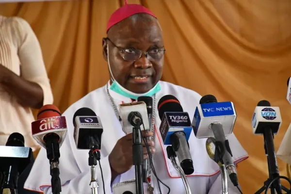Archbishop Ignatius Kaigama of Abuja Archdiocese during the interactive session with Catholic Media practitioners in Abuja on 7 May 2021. Credit: Archdiocese of Abuja