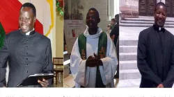 Papal appointments of December 12, 2019: from left, Archbishop-elect Stephen Ameyu of Juba in South Sudan, Bishop-elect Daniel Nzika of Congo-Brazzaville’s Impfondo, and Bishop-elect Julius Yakubu Kundi of Kafanchan in Nigeria.