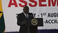 President Nana Akufo-Addo addressing delegates at the 19th Plenary Assembly of the Symposium of Episcopal Conferences of Africa and Madagascar (SECAM). Credit: ACI Africa