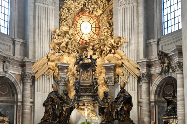 Historic "Chair of St. Peter" on Public Display in Vatican Basilica for First Time in 150 Years