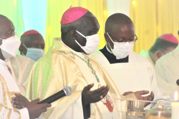 Archbishop Philip Anyolo celebrating Mass at St Mary's Msongari grounds. Credit: ACI Africa