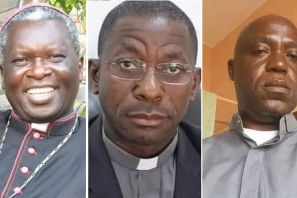 Archbishop Philip Anyolo (left), the new Local Ordinary of Kenya's Nairobi Archdiocese, Mons. António Lungieki Pedro Bengui (center) and Mons. Fernando Francisco (right), appointed Auxiliary Bishops for Angola’s Luanda Archdiocese. Credit: Courtesy Photo