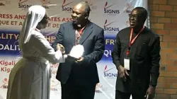 Bishop Emmanuel Adetoyese Badejo Received an Award for excellent contribution to pastoral Communication in Africa. Credit: SIGNIS