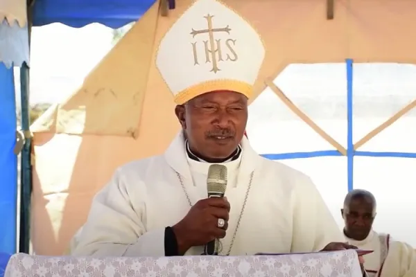 Screengrab of Bishop Joseph Ndembu Mbatia from a video recording that Kenya Broadcasting Corporation (KBC) Digital published on Sunday, March 5.