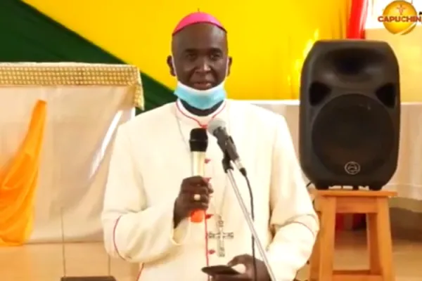 Bishop Dominic Kimengich addressing delegates during the launch of the First Diocesan Synod for Kenya's Eldoret Diocese. Credit: Courtesy Photo