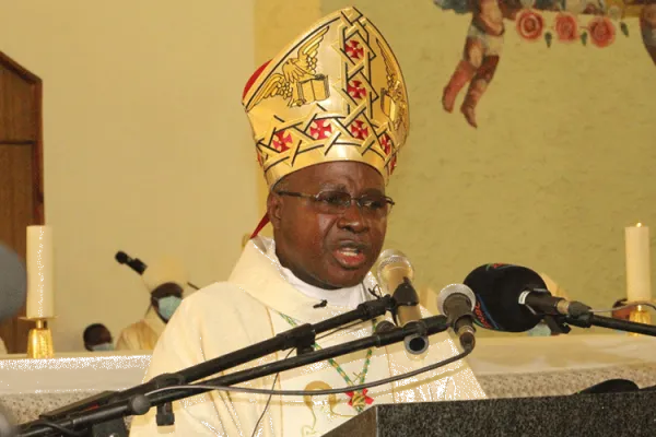 The new Bishop of Zambia's Ndola Diocese, Benjamin Phiri during his installation Mass on Saturday, August 15 at Christ the KIng Cathedral, Ndola. / Catholic Diocese of Ndola/ Facebook
