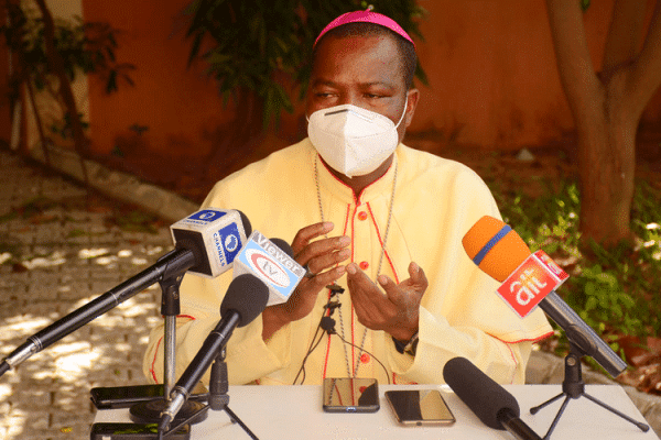 Bishop Stephen Dami Mamza certified free of COVID-19. He tested positive for the deadly virus on August 23. / Diocese of Yola