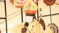 Bishop Joseph Obanyi during the Eucharistic celebration of the World Day of Communication at St. joseph's Cathedral of Kakamega Diocese/ Credit: Courtesy Photo