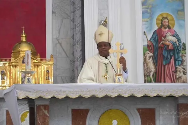 Bishop Godfrey Onah of Nigeria's Nsukka Diocese during the Holy Mass on the Solemnity of the Ascension 13 May 2021. Credit: Nsukka Diocese / Nsukka Diocese