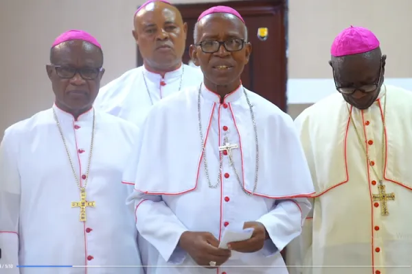 Some of the Bishops of the Owerri/Onitsha Ecclesiastical Provinces during the presentation of their message. Credit: Courtesy Photo