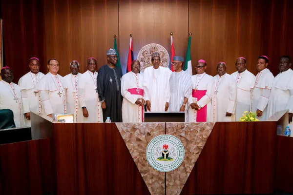 Catholic Bishops in Nigeria with President Muhammadu Buhari. Credit: Presidency of the Federal Republic of Nigeria