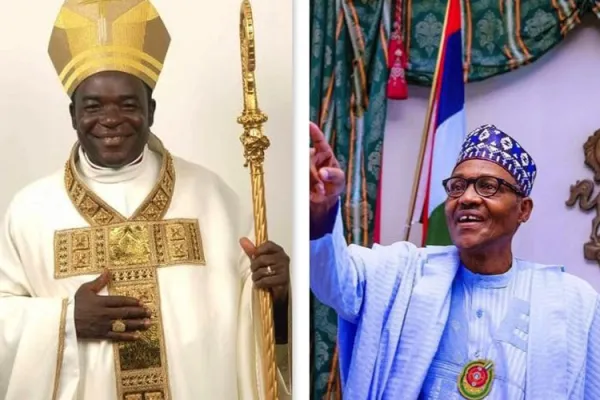 Bishop Matthew Hassan Kukah and President Muhammadu Buhari.