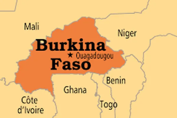 Map showing Burkina Faso and her neighbours. Credit: Public Domain