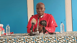 Jean Pierre Cardinal Kutwa, Archbishop of Abidjan during the August 31 press conference in Ivory Coast's economic capital, Abidjan.