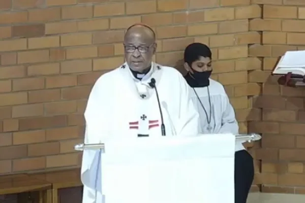 South Africa's Wilfrid Cardinal Napier of the Archdiocese of Durban during the Solemnity of St. Joseph Spouse of Mary Mother of God. / Parish of St. Joseph, Morningside
