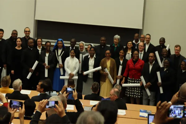 Candidates, including 10 Africans who graduated at the Pontifical Gregorian University on February 14, 2020 after a five-month training in Child Protection. / Centre for Child Protection (CCP), Pontifical Gregorian University