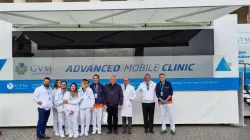 A mobile health clinic in St. Peter’s Square on Oct. 25, 2021. Alexey Gotovsky/CNA.