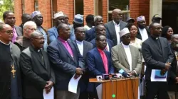 Religious leaders under the umbrella of the National Dialogue Forum addressing journalists on Friday, July 21 on the State of the Nation. Credit: CJPC.