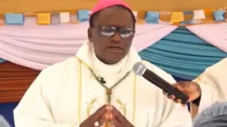 Bishop Paul Kariuki Njiru during the 1st Graduation ceremony of St. Francis School of Nursing in Kenya’s Catholic Archdiocese of Nairobi. Credit: Capuchin TV