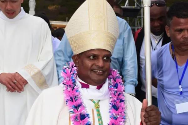 Bishop Jean Michaël Durhône of Port Louis in Mauritius. Credit: Défi Plus