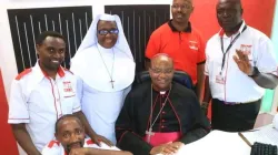 Sr. Adelaide Felicitas Ndilu, the Director of Waumini radio in Nairobi, Kenya with Archbishop Anthony Muheria and some staff members. Credit: Radio Waumini