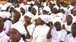 Candidates, who received the Sacrament of Confirmation at Our Lady of Assumption Umoja Parish of the Catholic Archdiocese of Nairobi on Sunday, 14 April 2024. Credit: Capuchin TV