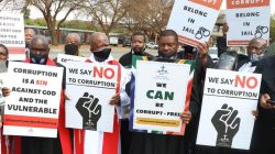 Some Church leaders during the September 15 one-hour countrywide silent prayer session to protest against corruption involving COVID-19 funds in South Africa. / MK Promotions/South Africa