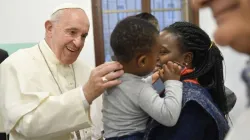 Pope Francis at the Caritas Citadel of Charity in Rome. Credit: Vatican Media.