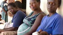 Some pregnant women and single mothers at Doctors with Africa CUAMM in Uganda. Credit: Doctors with Africa CUAMM